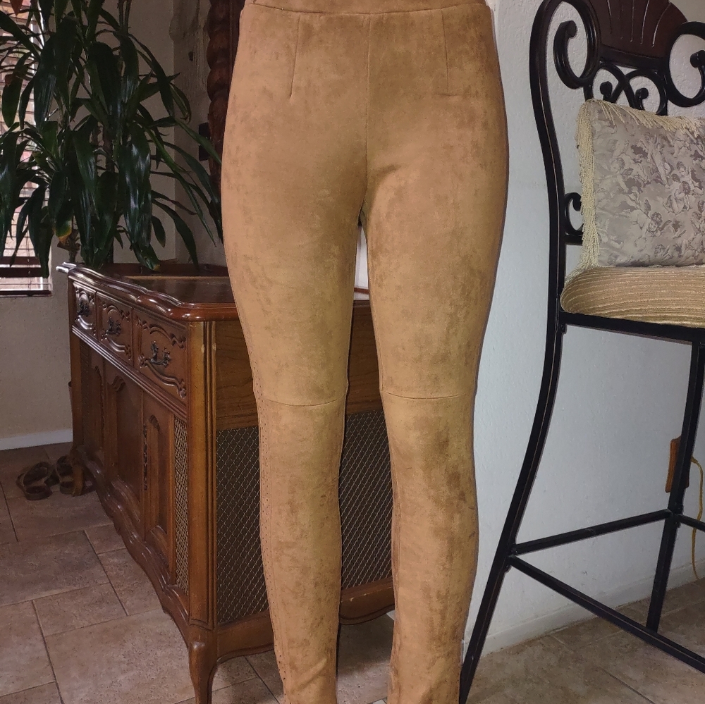 Tan Skinny Pants with Full-Length Fit